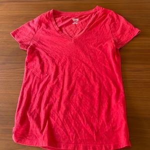 Target Mossimo Red V-Neck T-Shirt